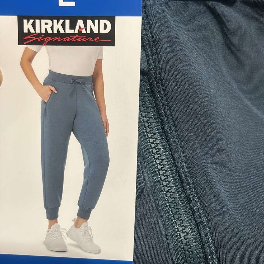 Kirkland Signature Ladies Active Joggers Blue Size L NWT